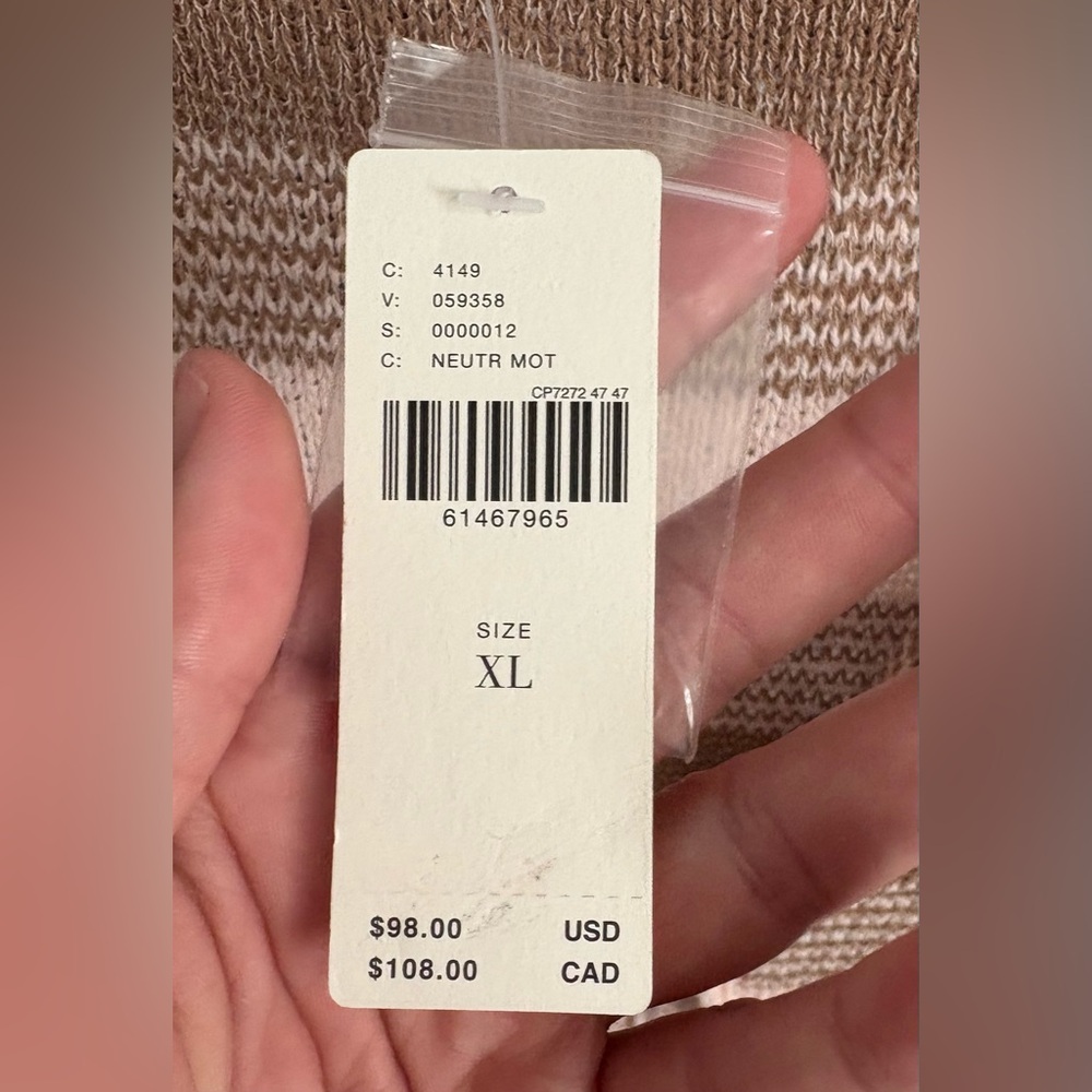 NWT Anthropologie Sat/Sun Jaden Warm Knit Striped Romper XL - Picture 8 of 8